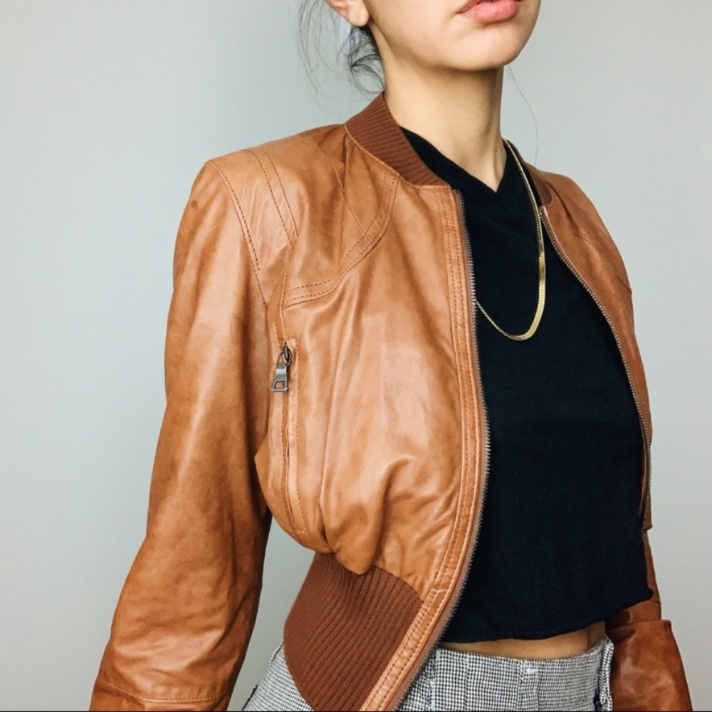 PRADA Leather Bomber Jacket